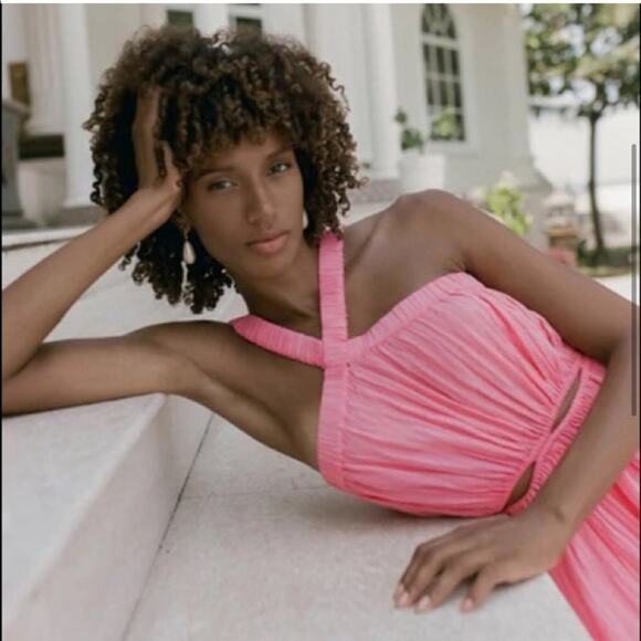 NWT Anthropologie Steele Pink Cutout Dress - Picture 1 of 11